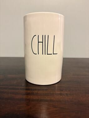 Rae Dunn Artisan Collection CHILL Wine Champagne Bottle Chiller Cream Ice Bucket